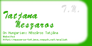 tatjana meszaros business card
