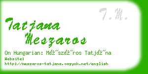 tatjana meszaros business card